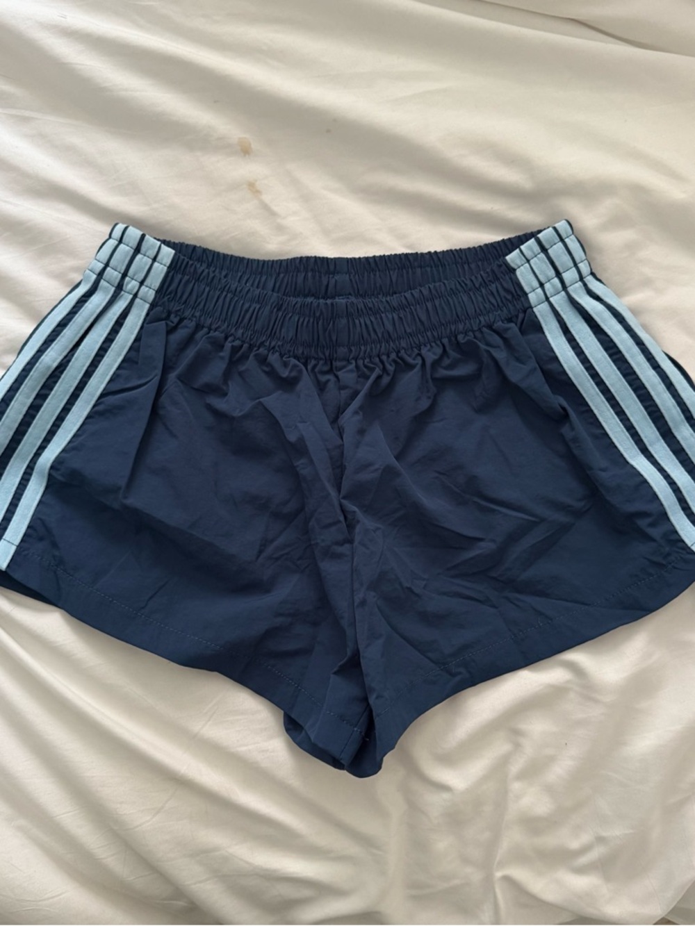 Edikted Blue Side Stripe Athletic Shorts